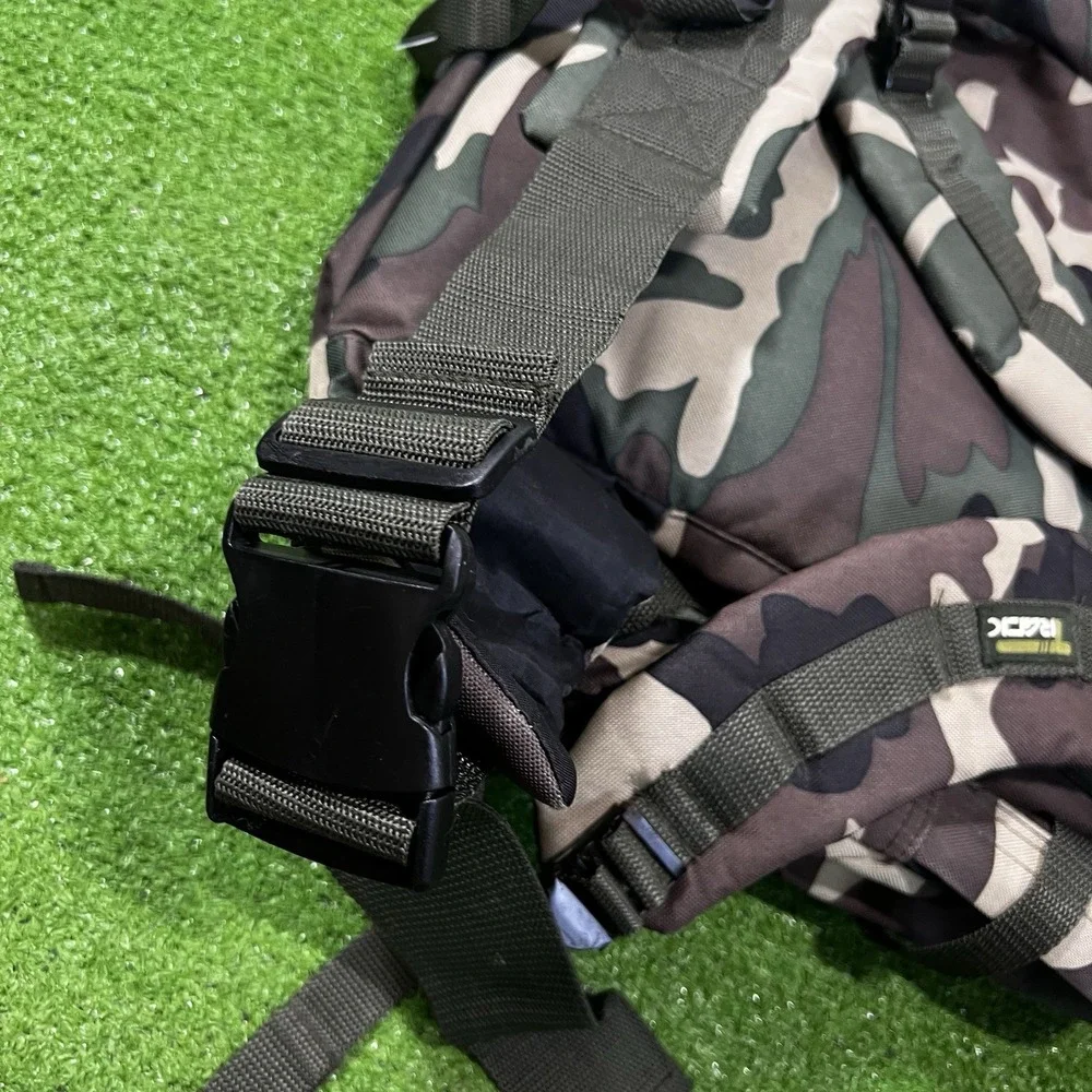 Vintage Camo Backpack Framed Outdoor Hunting Hiking Rucksack Woodland Camoflauge